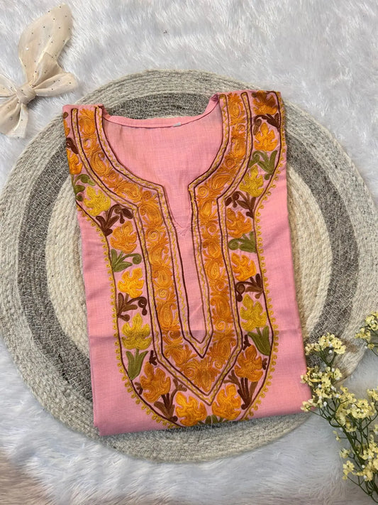Sumbul Pink Kashmiri Short Kurta