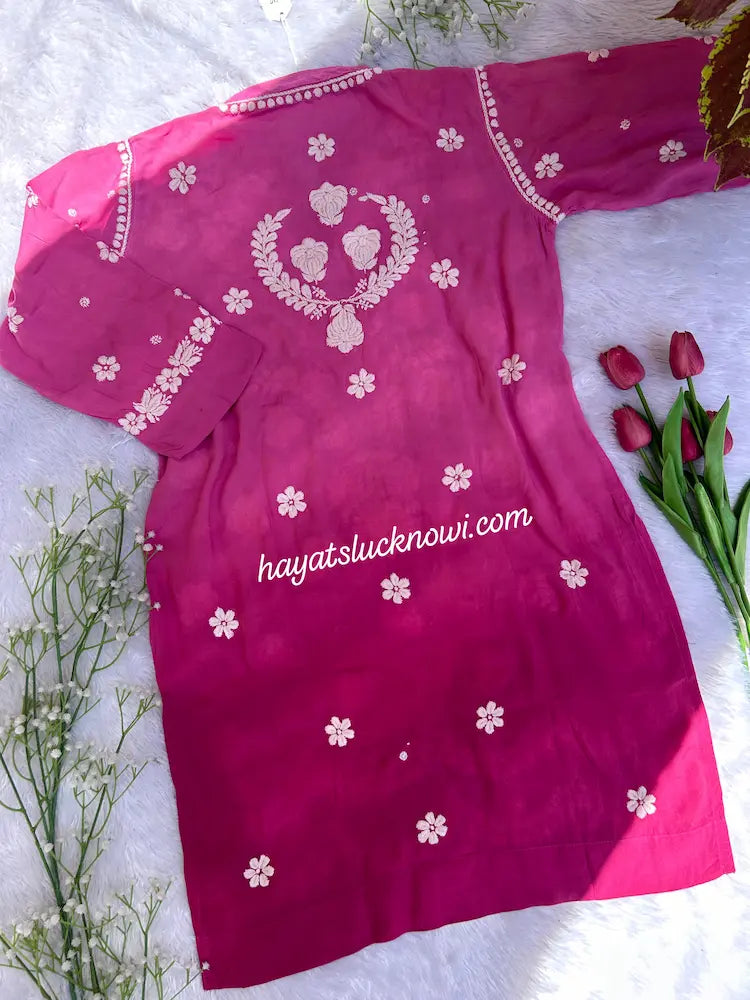 deep pink, fuchsia modern genz style co ord | Hayat's Lucknowi