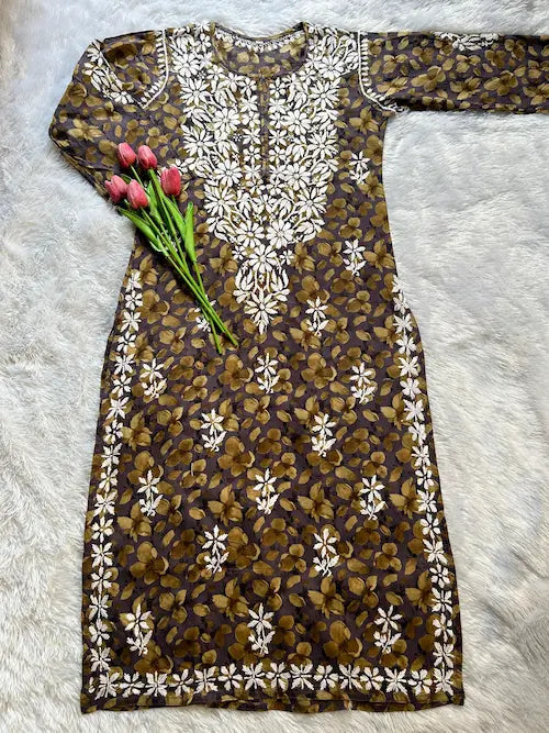 Zahira Navy Mulmul Kurta