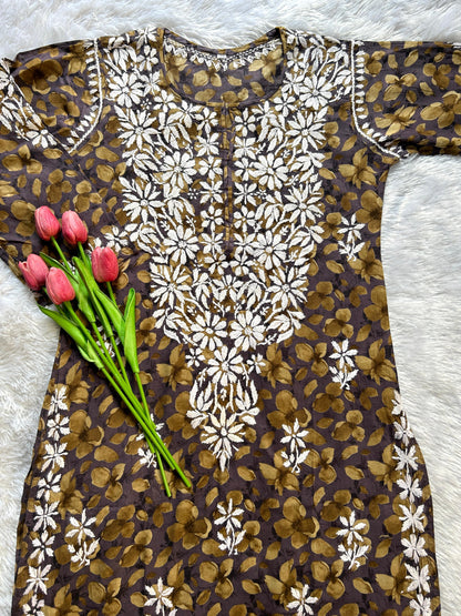 Zahira Navy Mul Mul Kurta - Hayat&