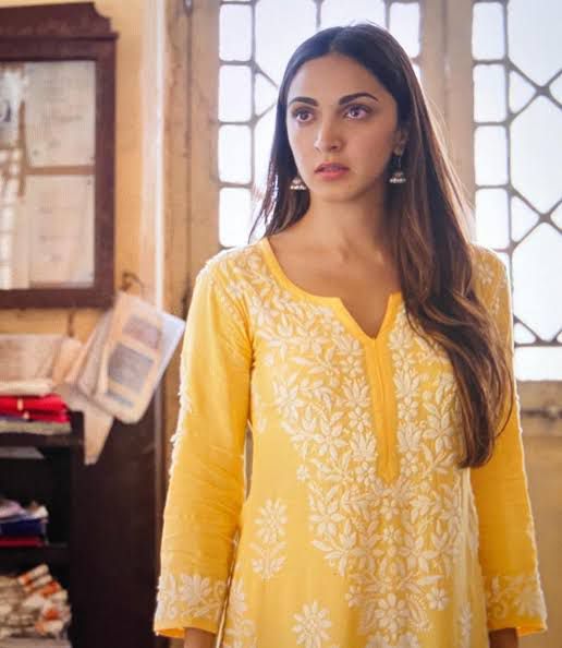 Kiara Inspired Yellow Modal Kurti - Hayat's Lucknowi
