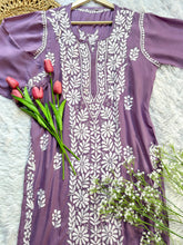 Mauve Panel Modal Kurti - Hayat&