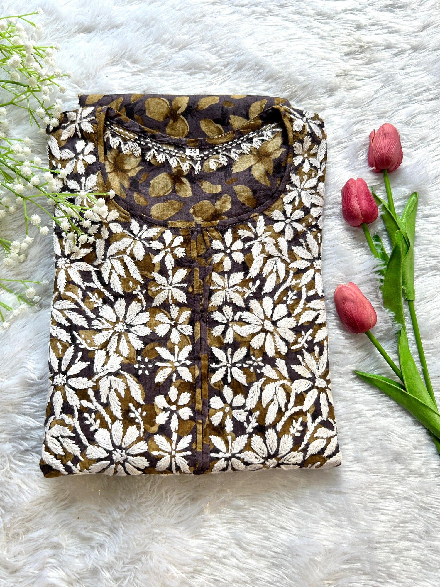 Zahira Navy Mul Mul Kurta - Hayat&