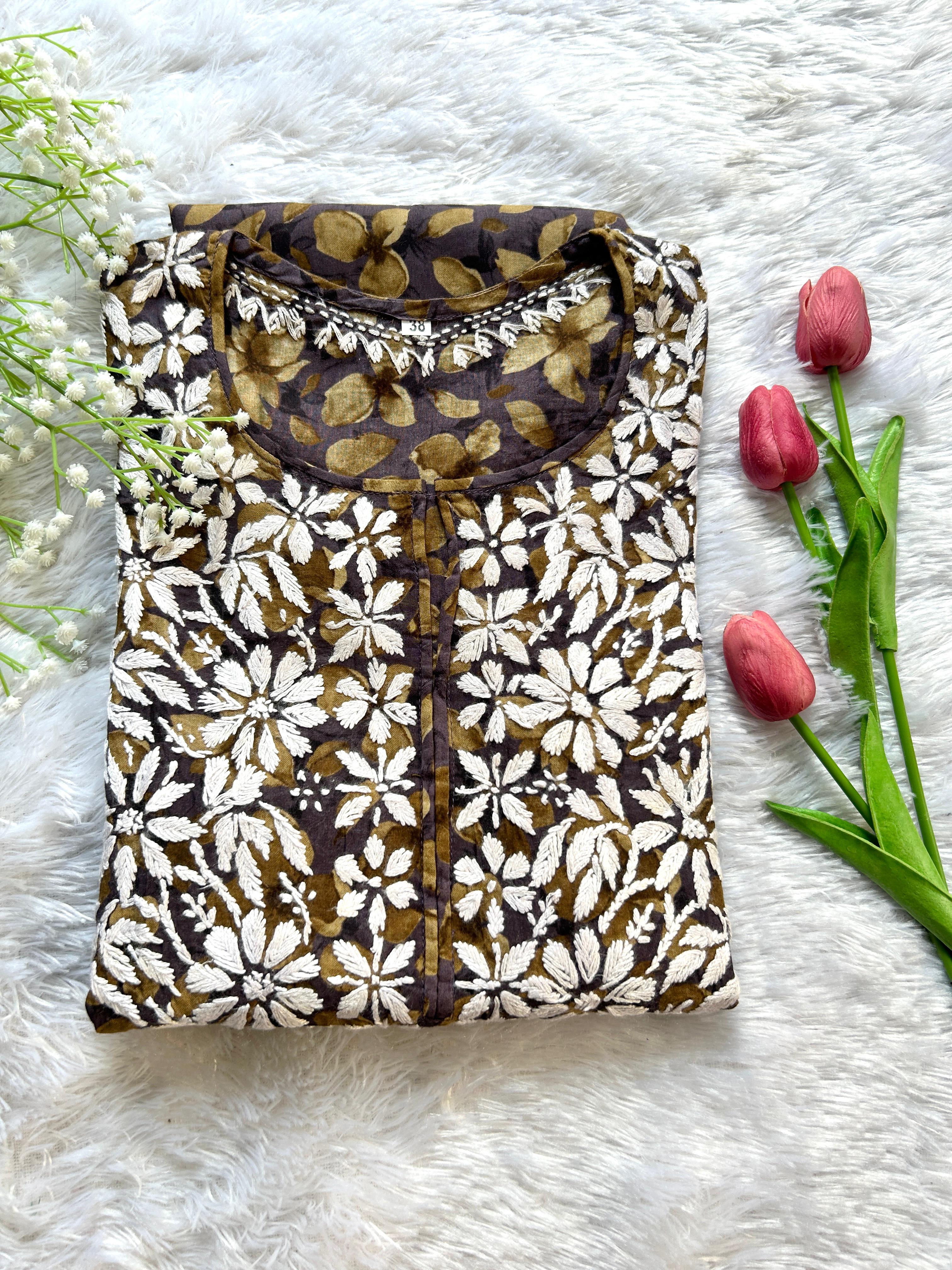 Zahira Navy Mul Mul Kurta - Hayat&