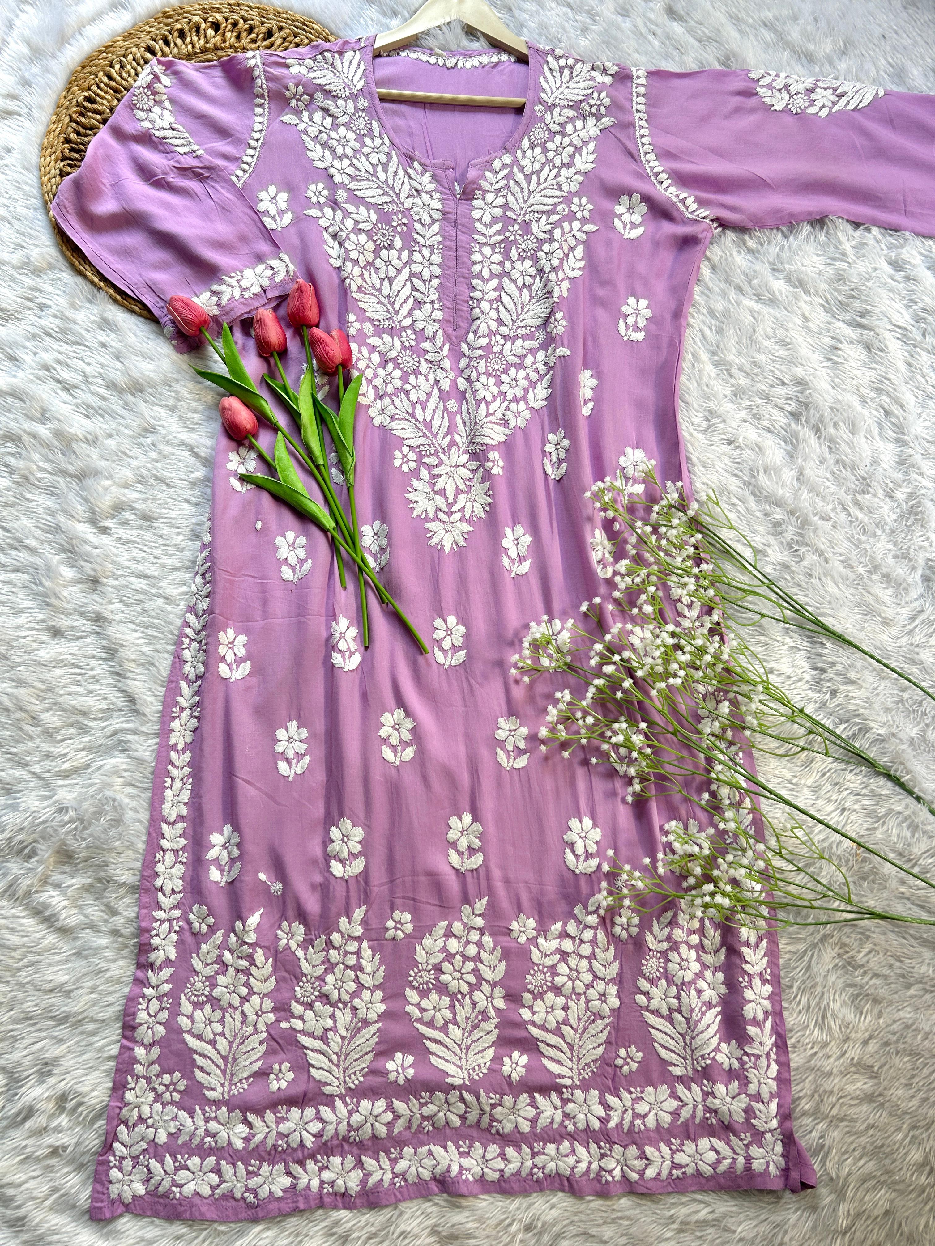 Lavender Modal Kurti - Hayat&