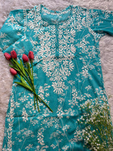 Batool Sea Green Mul Mul Kurta - Hayat&