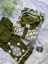 Aiman Mehendi Green Chikankari Modal Co-ord - Hayat&