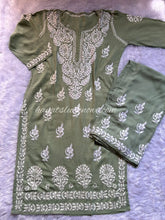 grey chikankari kurta plazo rayon set for festive wear