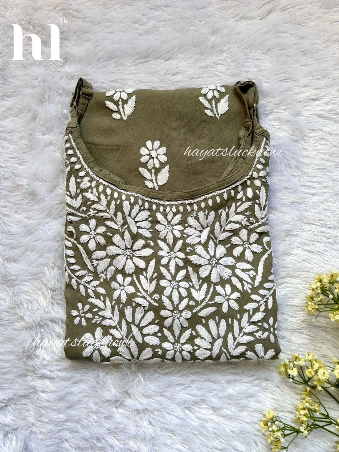 Gray Noodle Strap Long Kurti