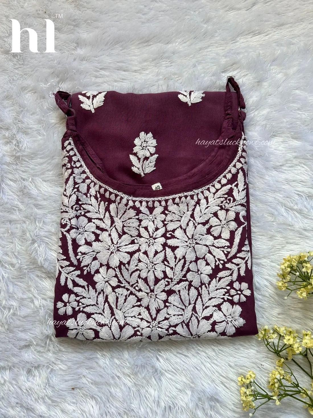 Wine Noodle Strap Long Kurti