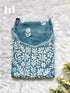 noodle strap bollywood style kurti in blue colour