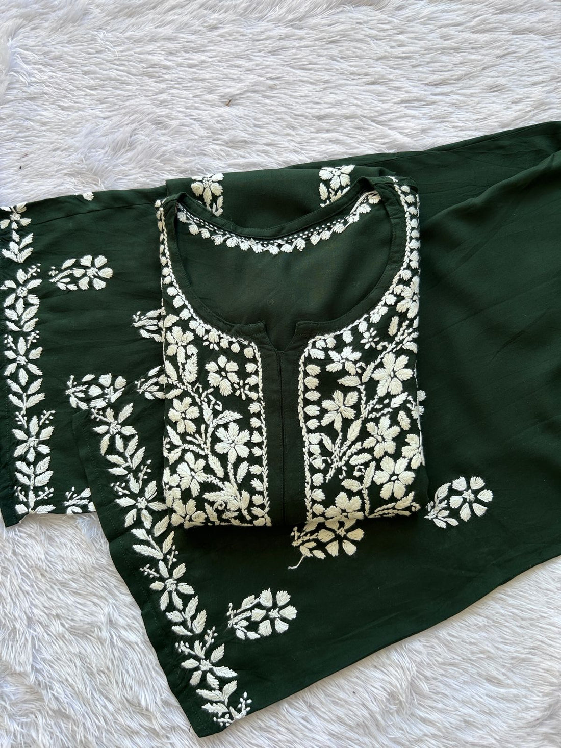 Khushi Green Chikankari Rayon Set