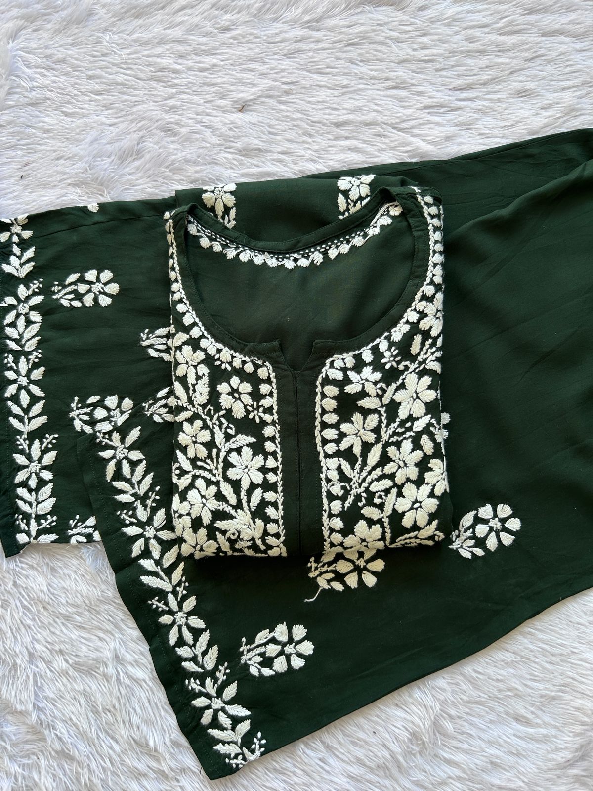 Khushi Green Chikankari Rayon Set