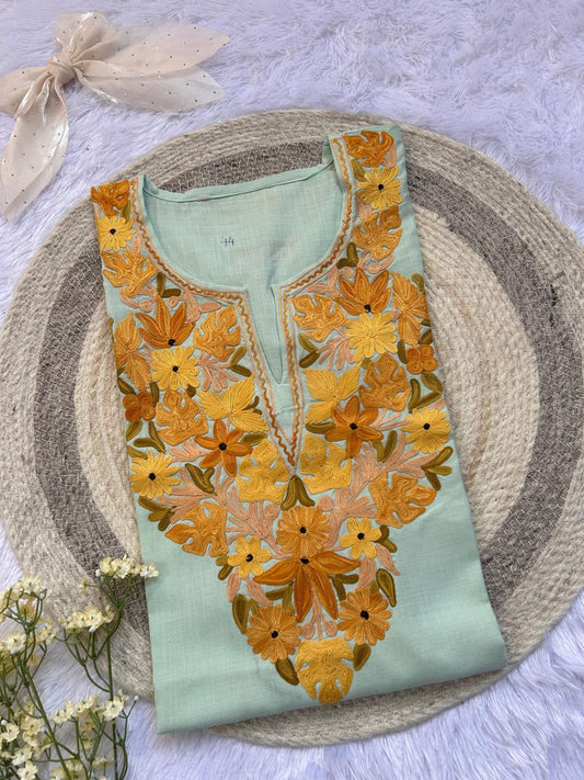 Mint Kashmiri Short Top