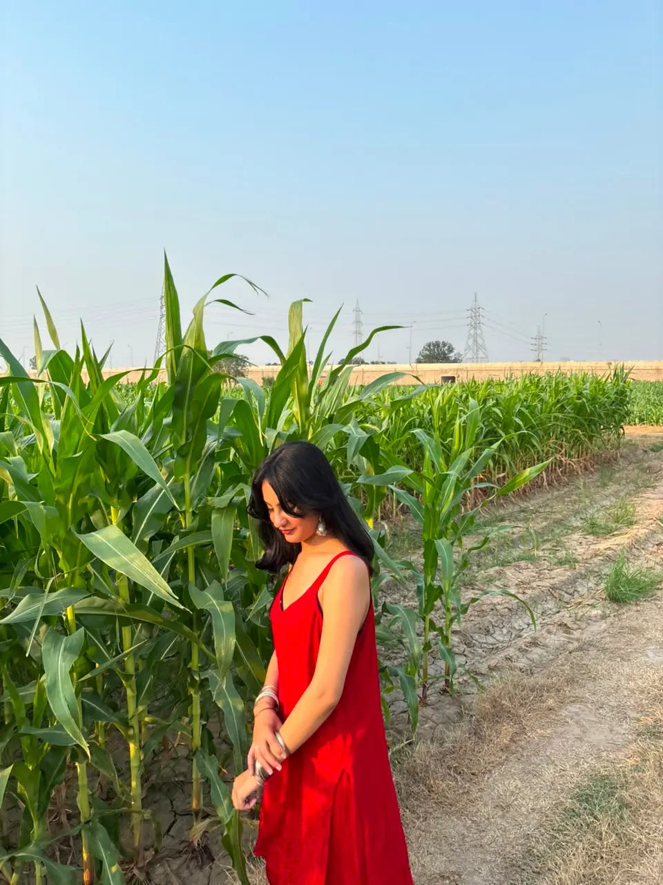 
Zareen red georgette chikankari kurta garara set featuring delicate hand embroidery and flowy lightweight fabric for elegant festive and traditional ethnic wear by Hayat's Lucknowi.
