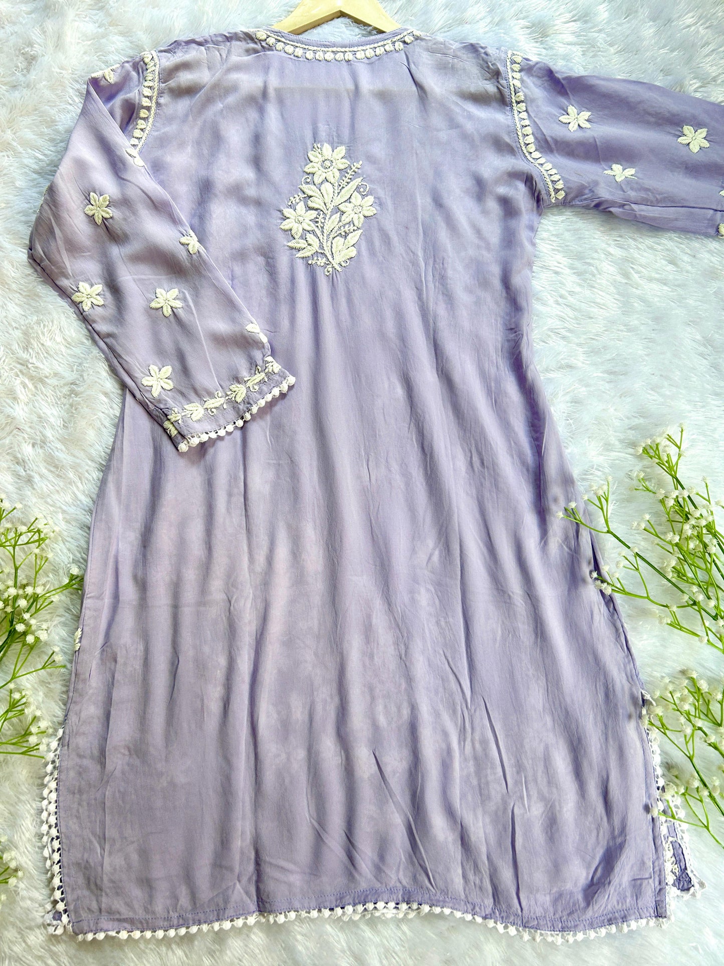 Aiman Lavender Modal Co-ord - Hayat's Lucknowi