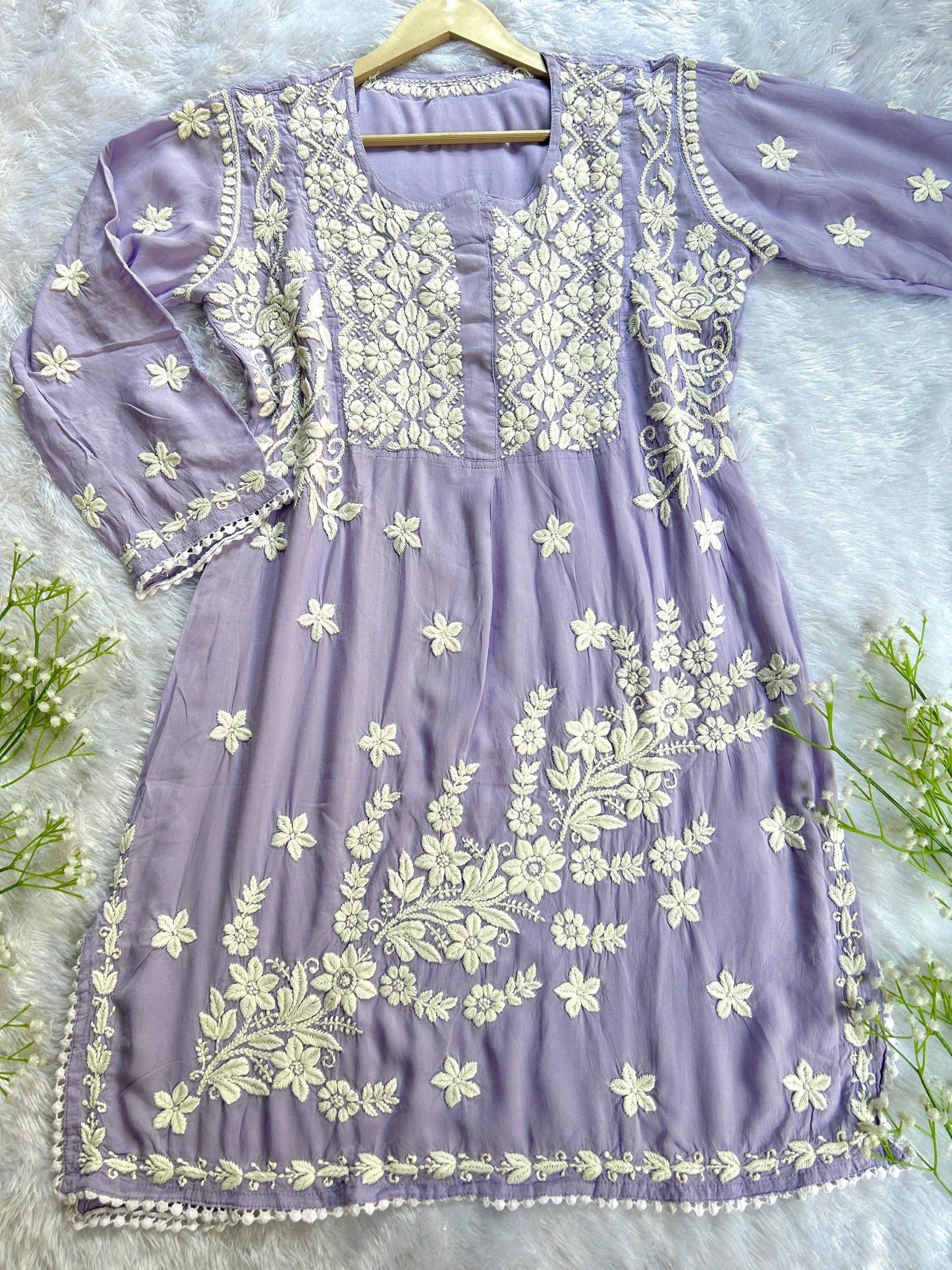 Aiman Lavender Modal Co-ord - Hayat's Lucknowi