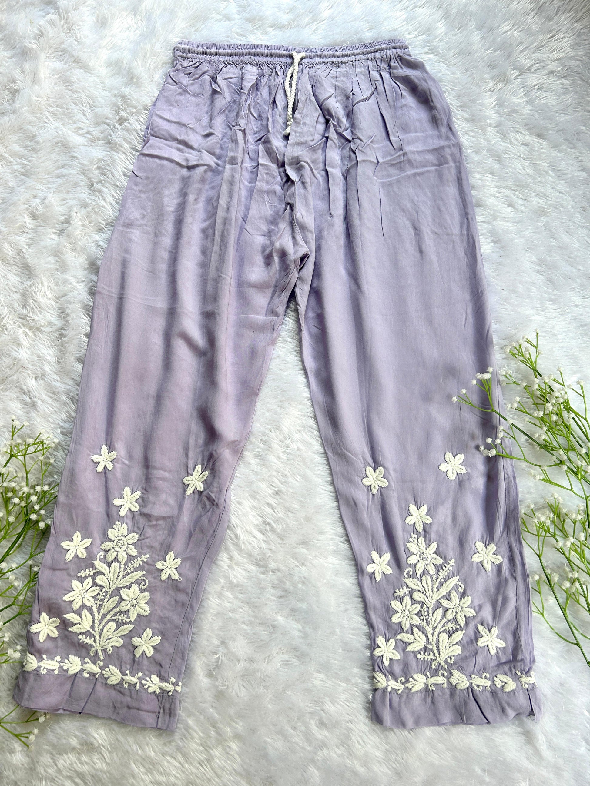 Aiman Lavender Modal Co-ord - Hayat's Lucknowi