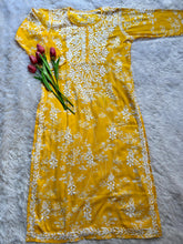 Batool Yellow Mul Mul Kurta - Hayat&