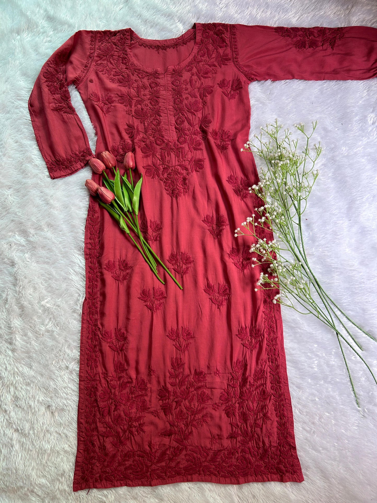 Khwahish – Rosafarbenes Modal-Kurti