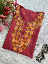 Cotton Pink Kashmiri Short Top - Hayat&