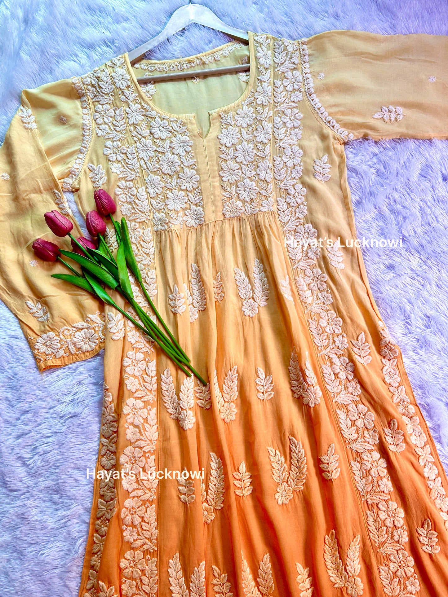 Nisha Yellow Nyra Cut Kurti