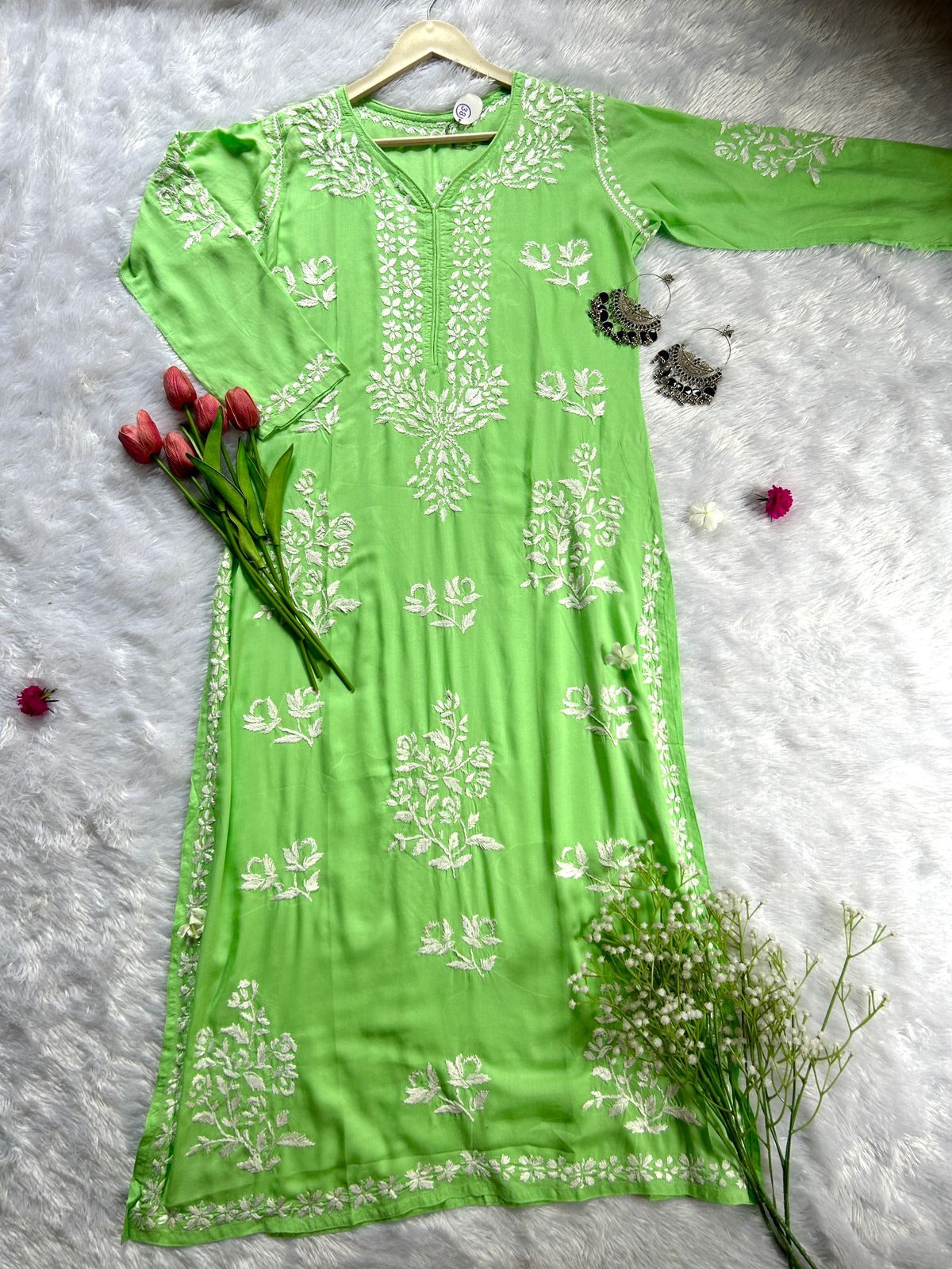 Rosagrünes Modal-Kurti